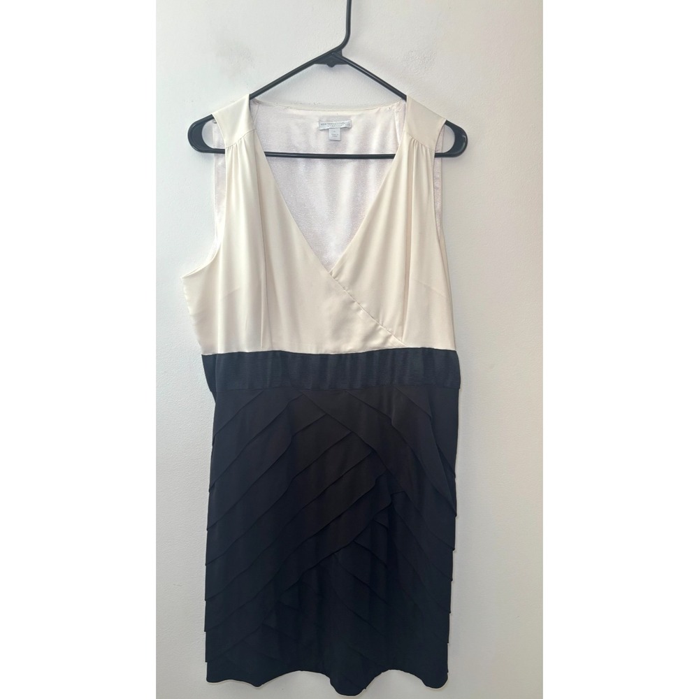 New York & Company XL Dress Stretch Black and White